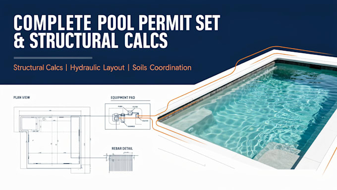 gunite pool permit soils report equipment pad hydraulic layout pool structural