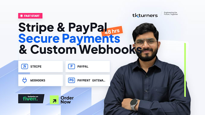 do stripe, paypal api integration, payment gateway and webhooks