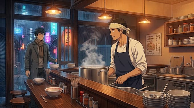professional 2d gif animation and lofi art loop