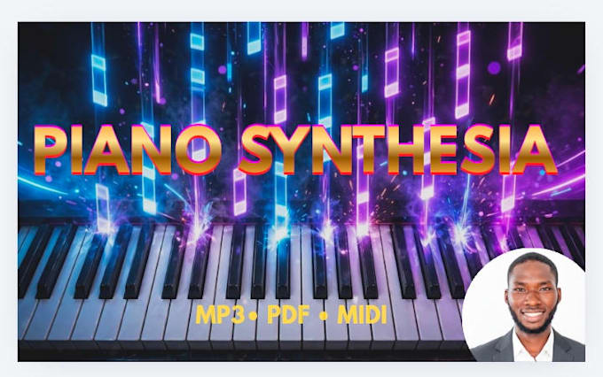 create a synthesia piano tutorial video from any  song