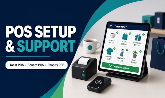 set up toast pos, square pos, or shopify pos