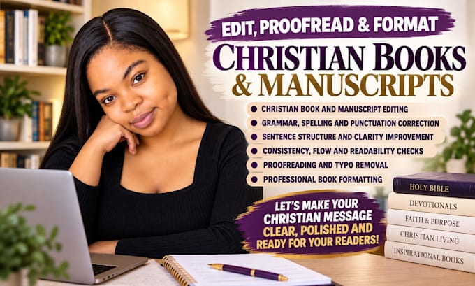 edit, proofread, and format christian books and manuscripts
