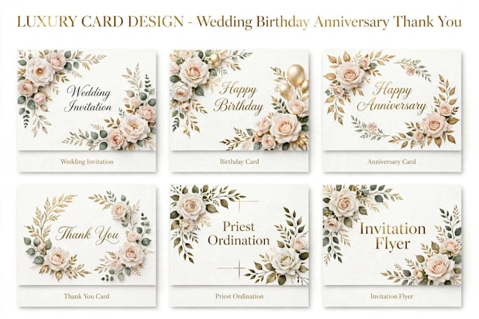 design luxury wedding invitation birthday anniversary thank you card