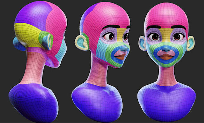 retopologize your 3d model, uv mapping and clean topology for your 3d model