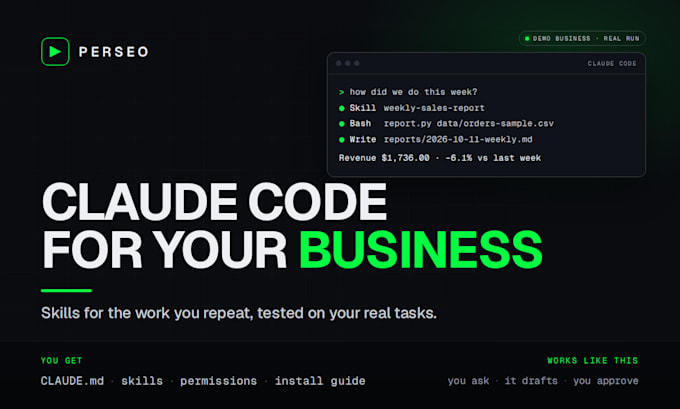 set up claude code and claude skills for your business