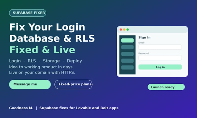 fix supabase login, database and rls errors in your lovable or bolt app fast