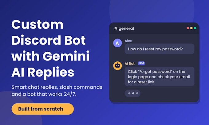 build a discord bot with gemini ai chat replies for your server from scratch