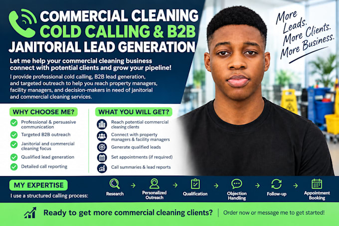 do commercial cleaning cold calling and b2b janitorial lead generation services