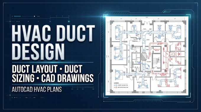 design hvac duct layout and duct sizing in autocad