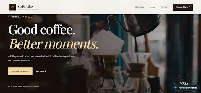 create a modern responsive web site for your small business