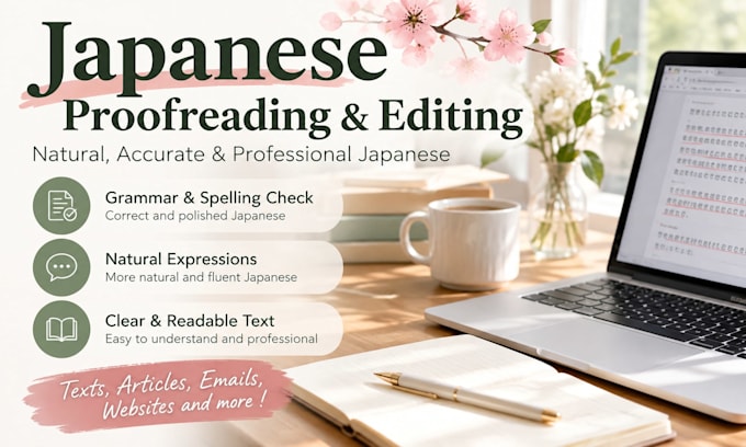 proofread and correct your japanese text