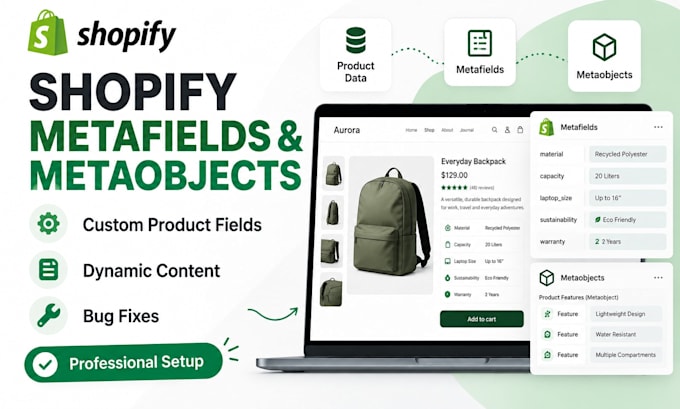 fix shopify metafields, metaobjects and custom product fields