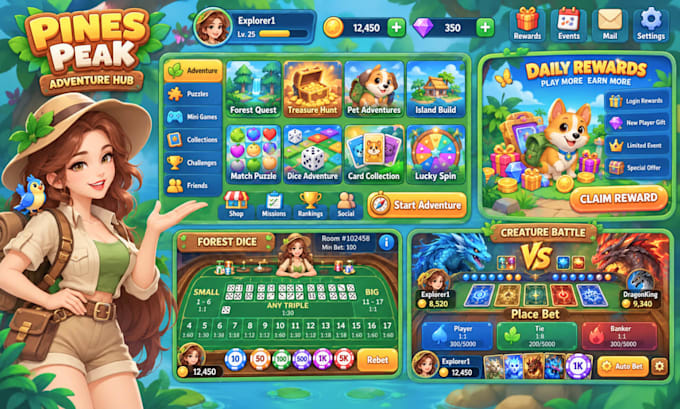 2d game ui design anime game ui roblox pixel art gui mobile game hud ...