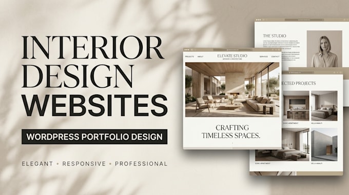 design an architect and interior designer portfolio website in wordpress