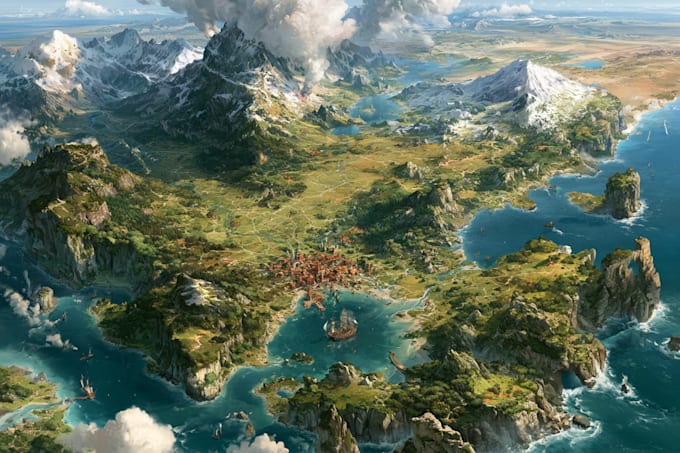 illustration fantasy map illustration