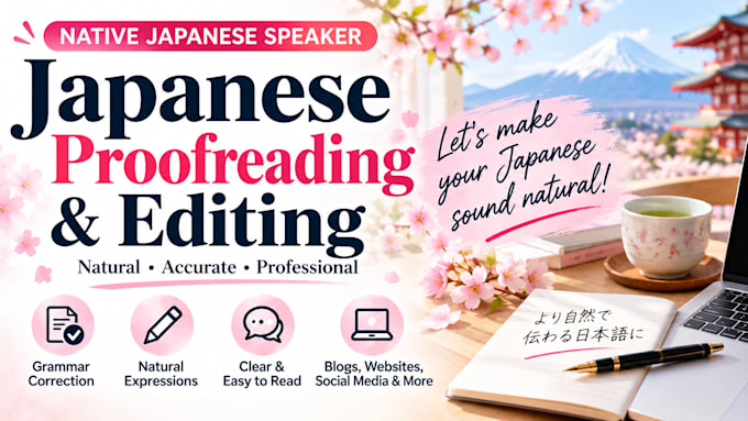 proofread and edit your japanese text for natural fluency
