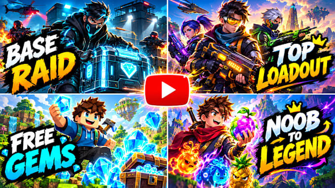 create cartoon youtube thumbnails