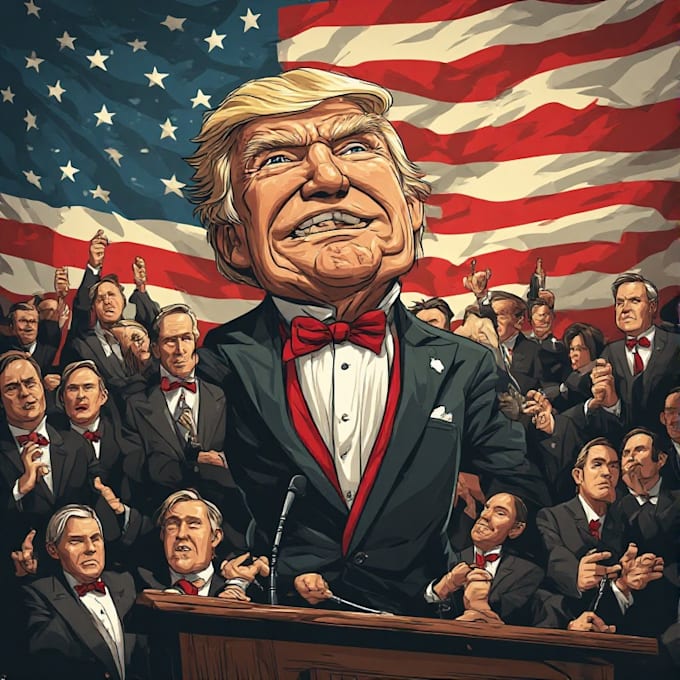 design unique political cartoons with clever humor
