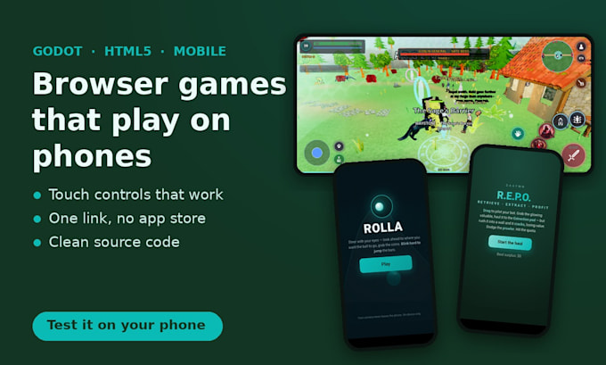 build a mobile ready browser game in godot or html5