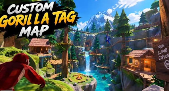create custom gorilla tag fan game maps unity vr multiplayer online video game