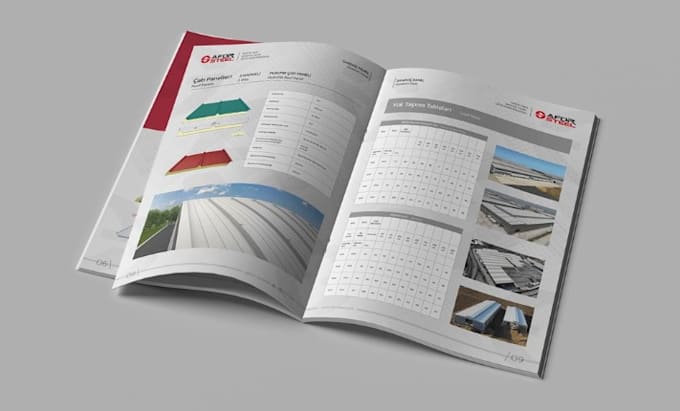 design industrial construction materials catalog, engineering machinery booklet