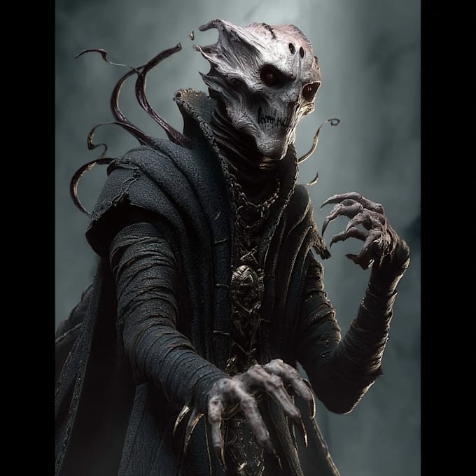 design creepy horror monsters and creatures