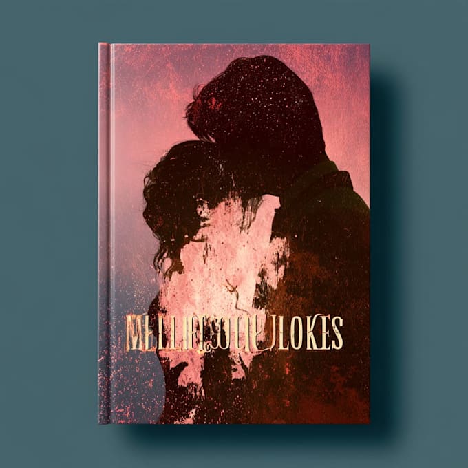 design premium romantic book cover art