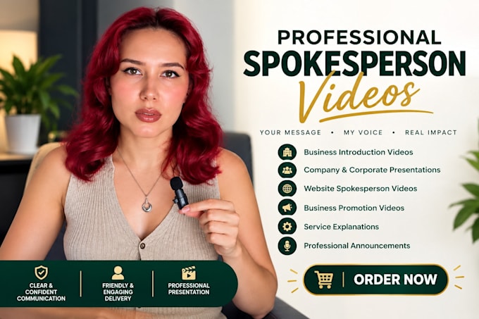 be female spokesperson video
