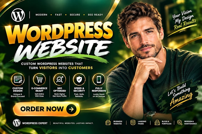 build wordpress website, wordpress landing page, wordpress woocommerce expert