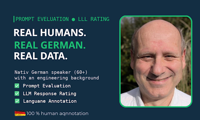 perform german ai model training, prompt evaluation, and language annotation