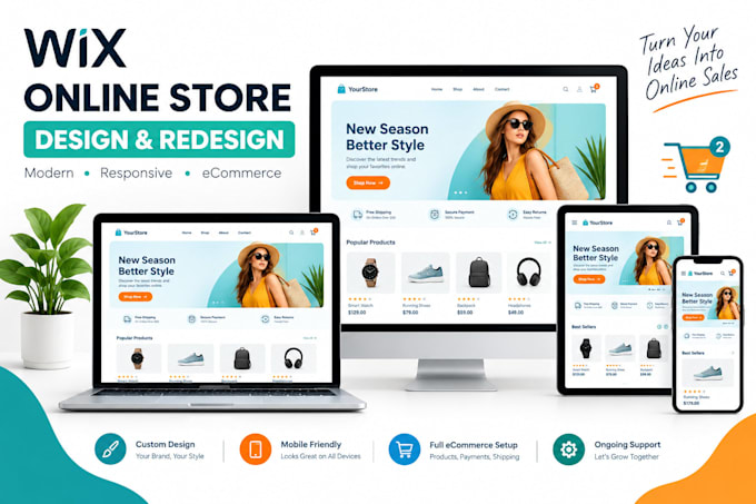 design or redesign a professional wix online store