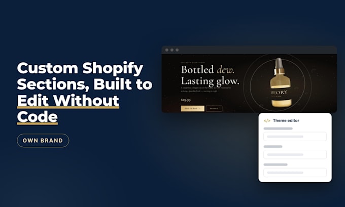 build custom shopify sections with liquid, css and animations