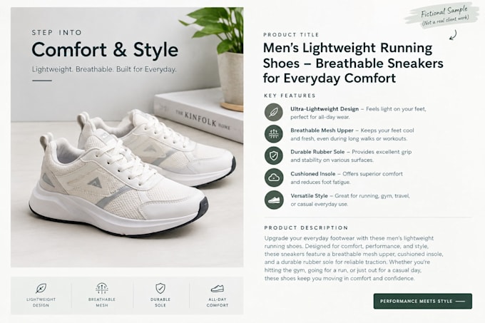write product descriptions for your product