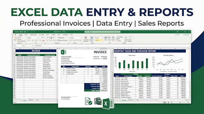create professional excel invoices and reports