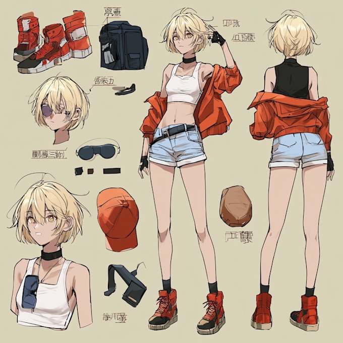 character sheet design or reference sheet for you