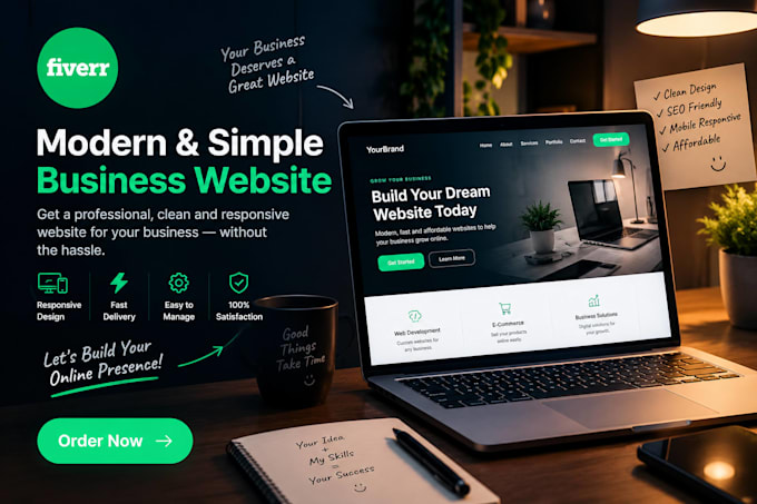 build a professional business website using modern web design