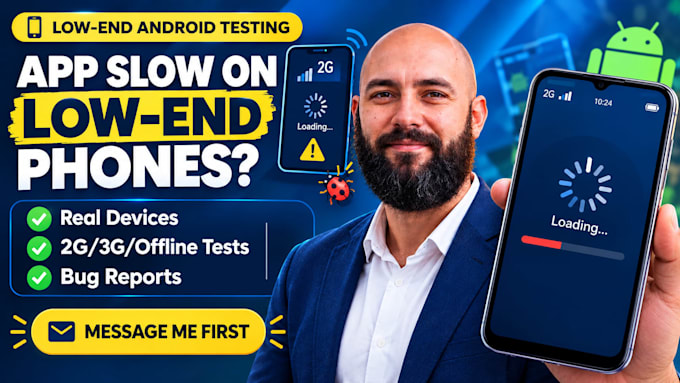 test your app on low end android phones and slow networks