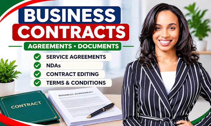 prepare and format business contracts and agreements