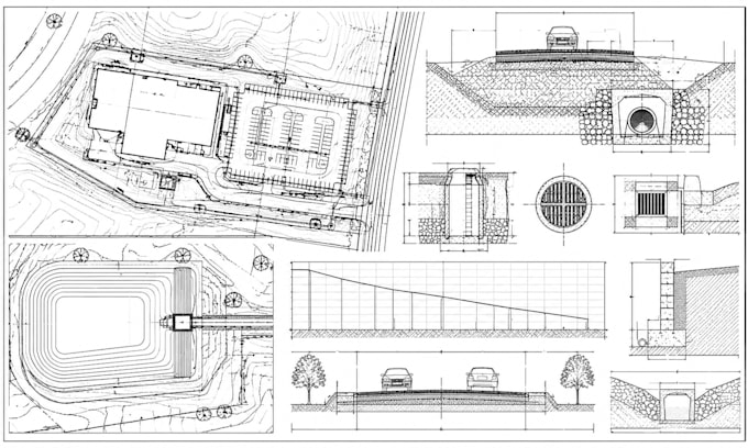 do civil engineering, grading and drainage plan, stormwater flood management