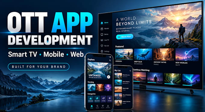 develop live streaming app ott app live tv app admin panel
