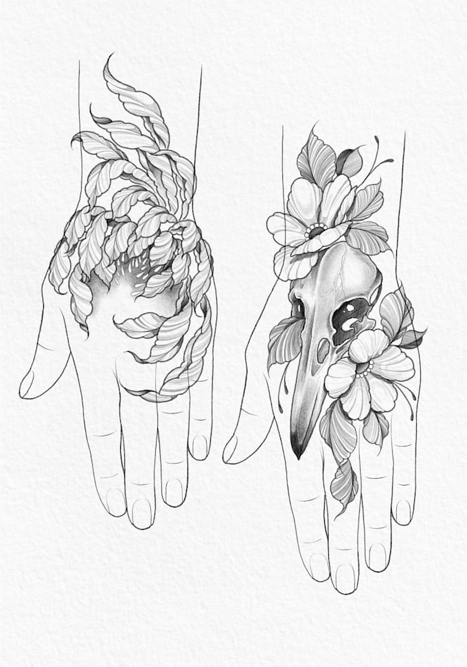create an illustrative tattoo design