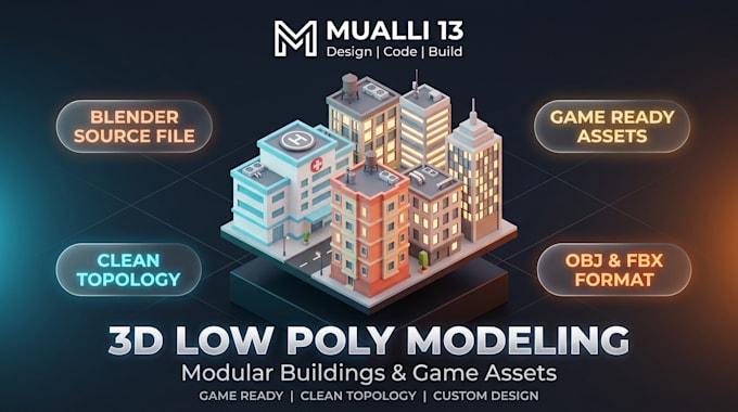 create 3d models and game assets for unity or unreal