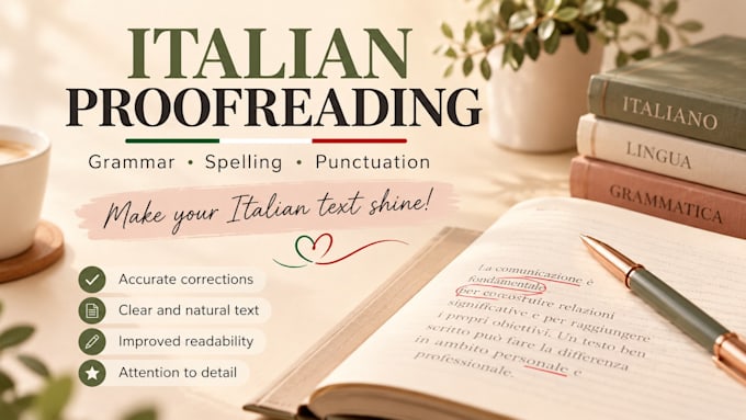 proofread and edit your italian text