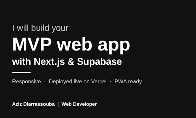 build your mvp web app with nextjs and supabase