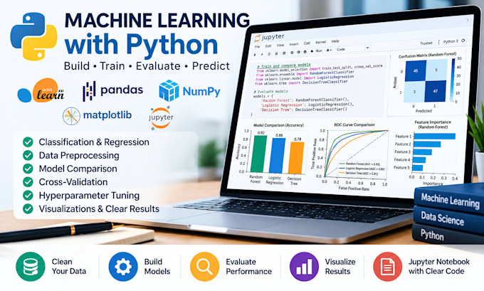 build and evaluate machine learning models using python
