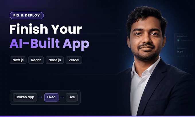 fix, finish and deploy your ai generated or vibe coded web app
