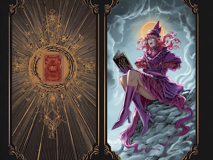 draw illustration for tarot and trading card game