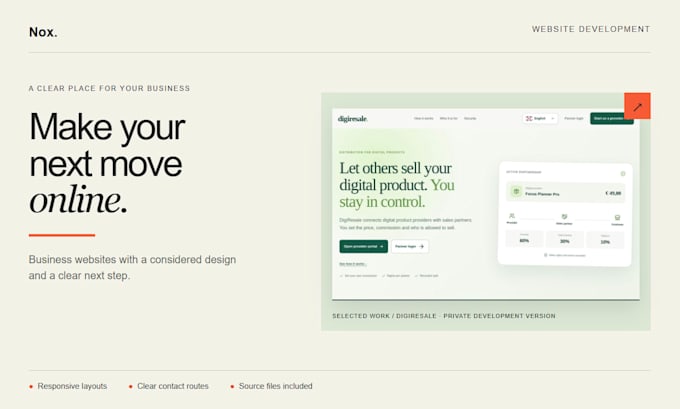 build a responsive business website with a clear contact flow
