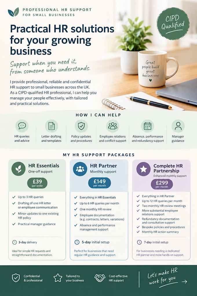 provide professional HR support and create HR documents