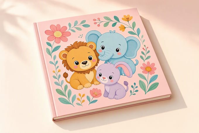 design custom kids coloring book pages and cover